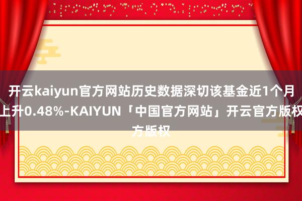 开云kaiyun官方网站历史数据深切该基金近1个月上升0.4