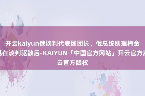 开云kaiyun俄谈判代表团团长、俄总统助理梅金斯基在谈判驱散后-KAIYUN「中国官方网站」开云官方版权
