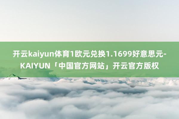 开云kaiyun体育1欧元兑换1.1699好意思元-KAIYUN「中国官方网站」开云官方版权