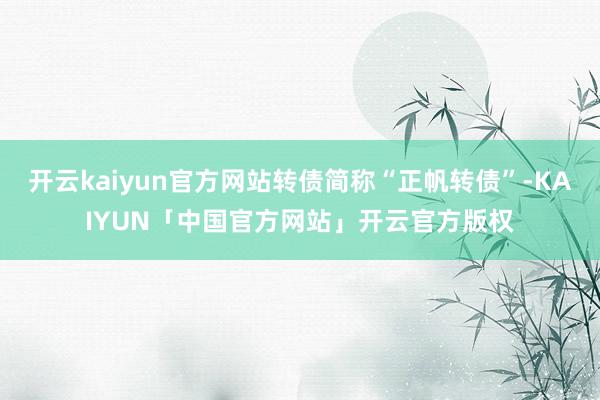 开云kaiyun官方网站转债简称“正帆转债”-KAIYUN「中国官方网站」开云官方版权