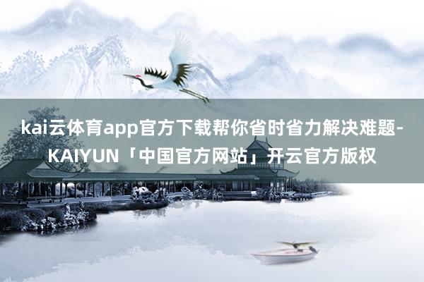 kai云体育app官方下载帮你省时省力解决难题-KAIYUN