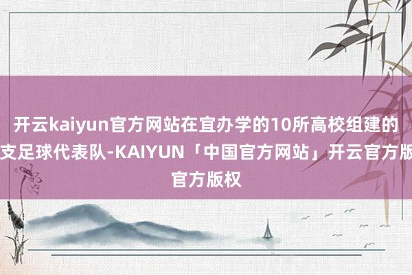 开云kaiyun官方网站在宜办学的10所高校组建的10支足球代表队-KAIYUN「中国官方网站」开云官方版权