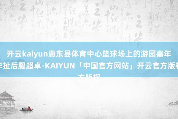 开云kaiyun惠东县体育中心篮球场上的游园嘉年华扯后腿超卓